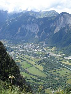 Borg d'Oisans vanaf halverwege de Alpe d'Huez